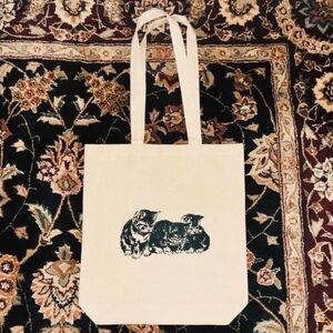recycled cotton tote featuring a trio of kittens 🐈‍⬛🐈🐈‍⬛